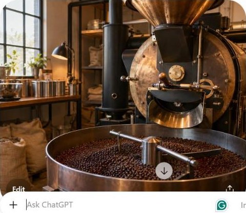 Hearthside Roasters roastery interior