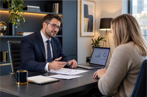 Hale Accountants advisor meeting a client