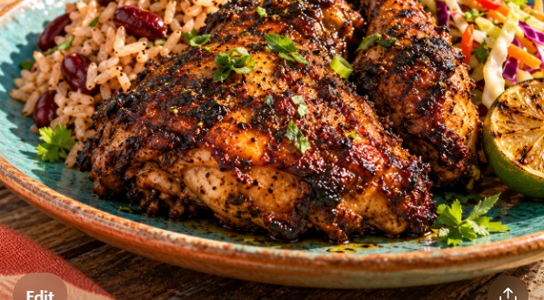Jerk chicken plate